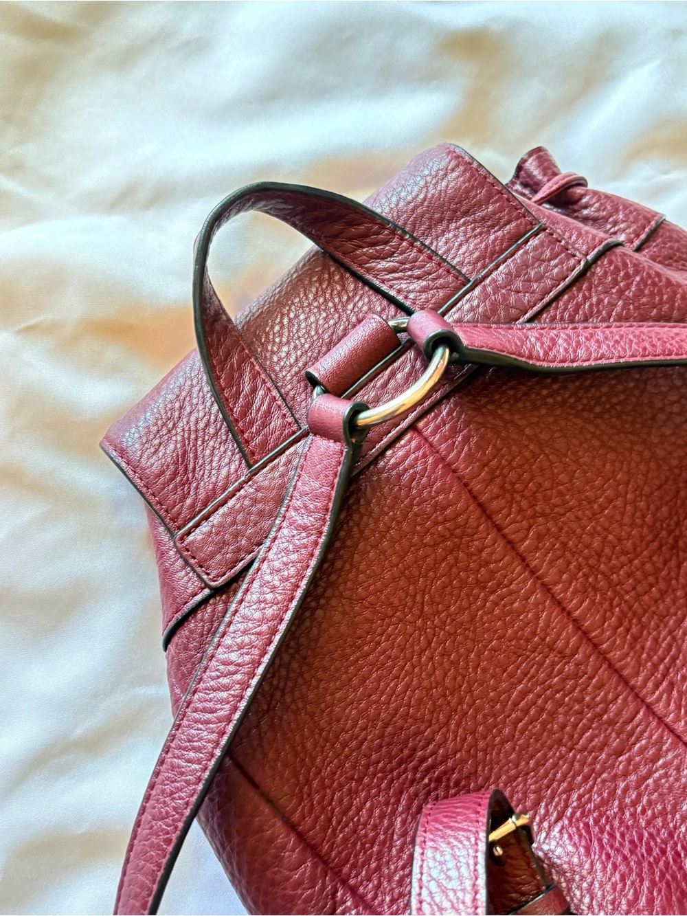 Coach Mini Billie Backpack Pebbled Burgundy in Like New Condition - Picture 5 of 14